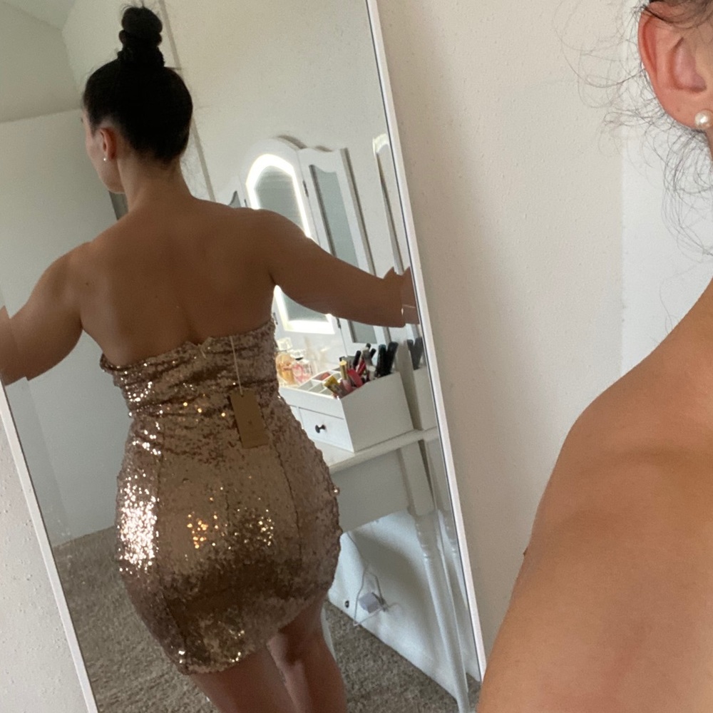 ‼️SOLD‼️Sequin gold party dress